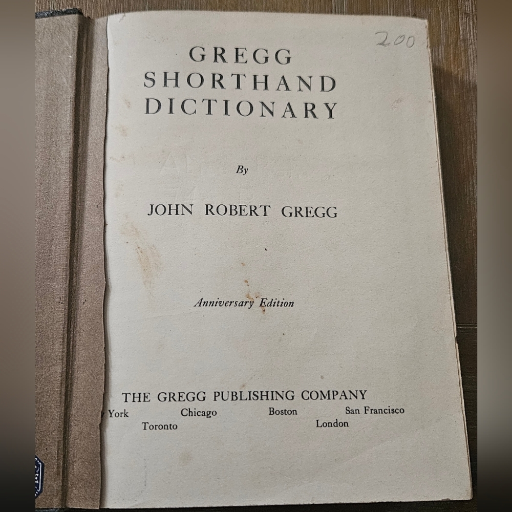 OLD, 1930, Vintage Book, "GREGG Shorthand Dictionary" Book - Picture 2 of 4